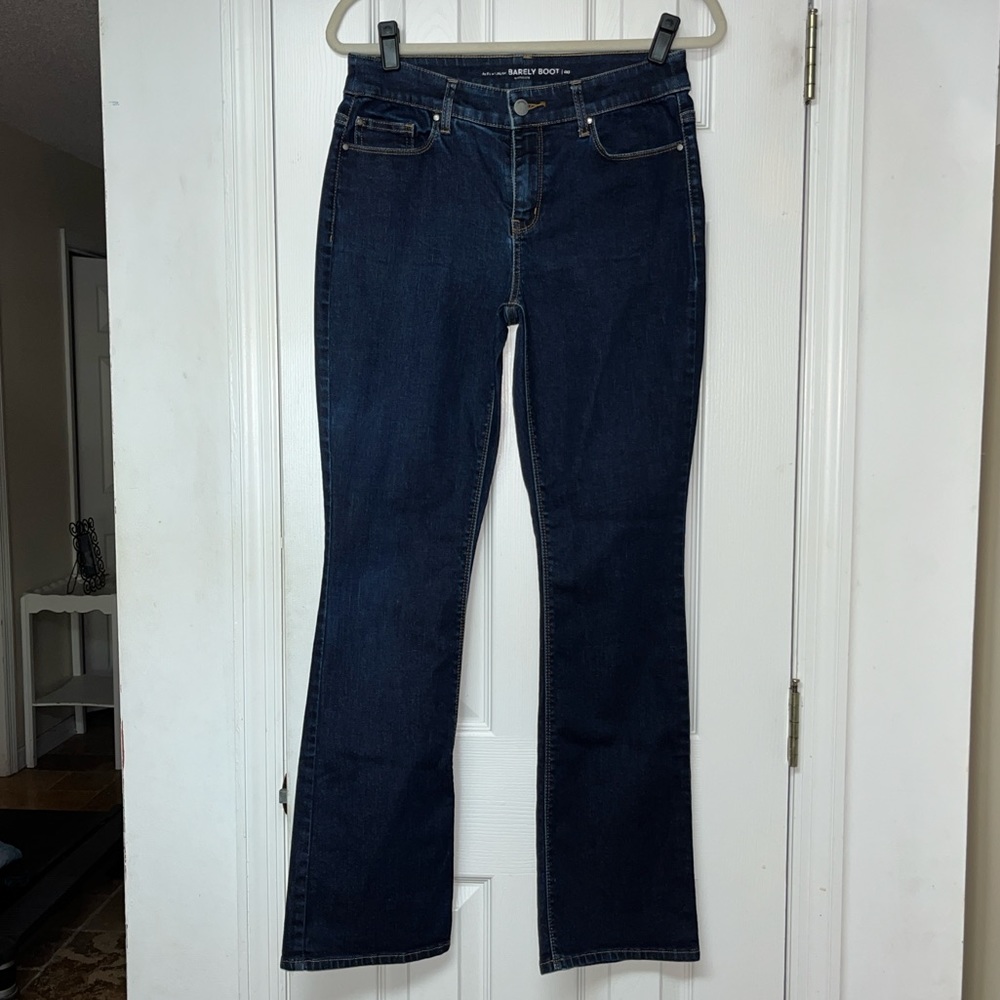 Chico’s Platinum Denim Barely Boot Dark Wash Jeans